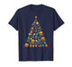 Hamburger Christmas Tree Lights Xmas Womens Mens Kids T-Shirt
