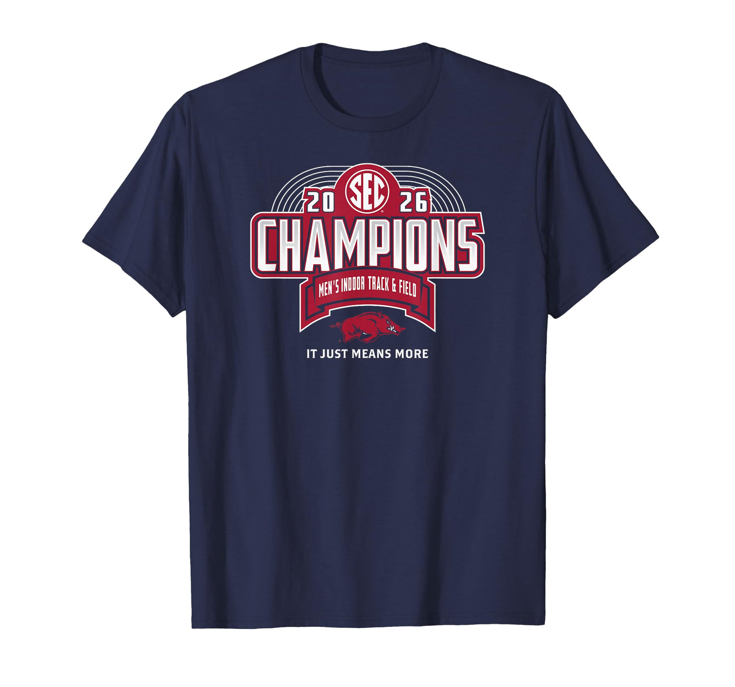 Arkansas Razorbacks Men's Track & Field SEC Champs 2026 T-Shirt