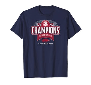 Arkansas Razorbacks Men's Track & Field SEC Champs 2026 T-Shirt
