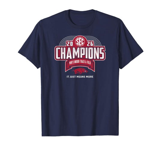 Arkansas Razorbacks Men's Track & Field SEC Champs 2026 T-Shirt