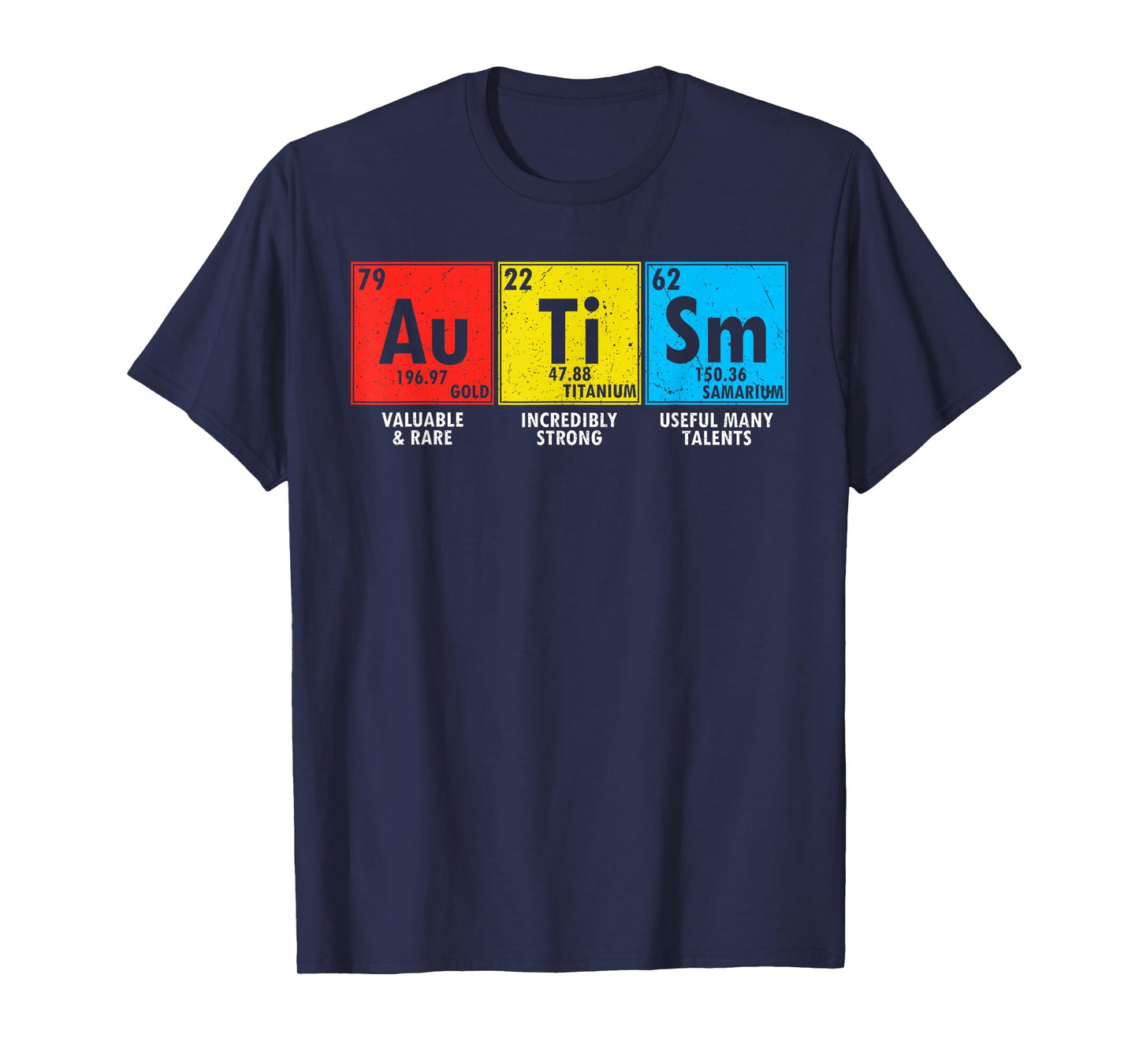 Autism Awareness Elements Periodic Table Men Women Kid T-Shirt