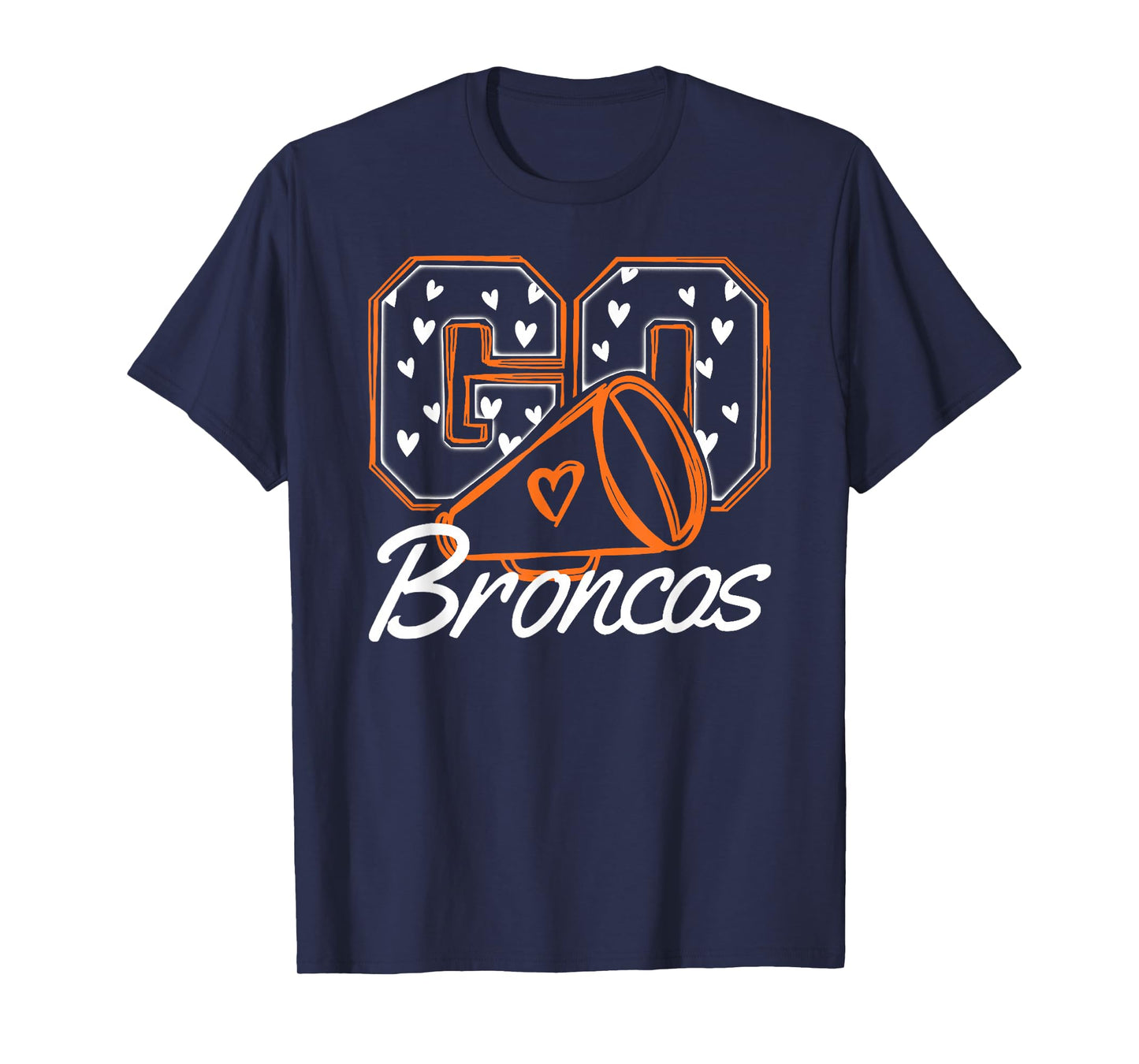 Vintage Go Cheer Bronco School Team Spirit Men Women Kids T-Shirt
