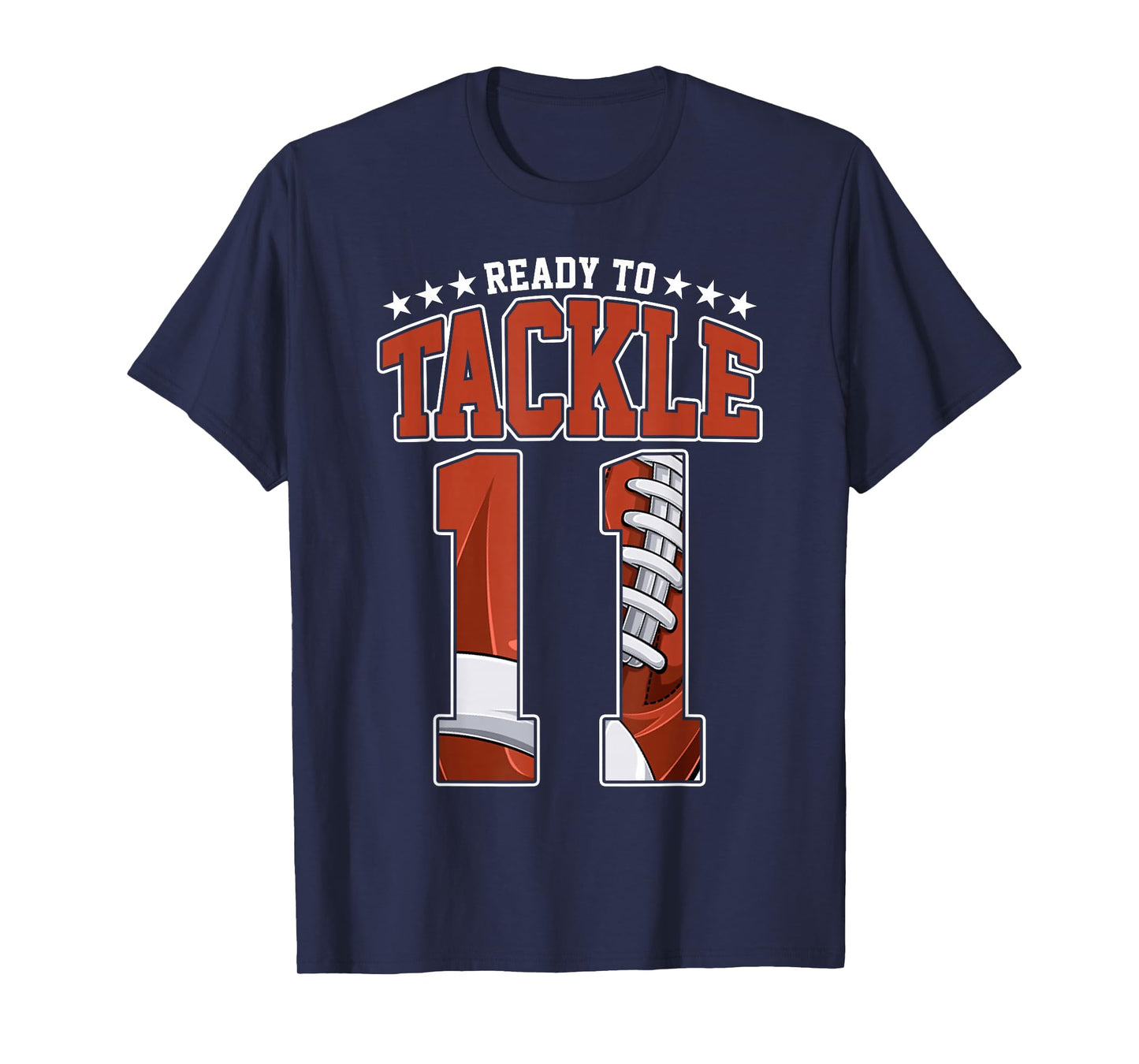 Ready to Tackle 11th Birthday Football Lover 11 Years Old Bo T-Shirt