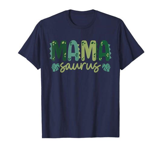 Funny Mama Saurus Mom Dinosaur Birthday Boy Girl T-Shirt