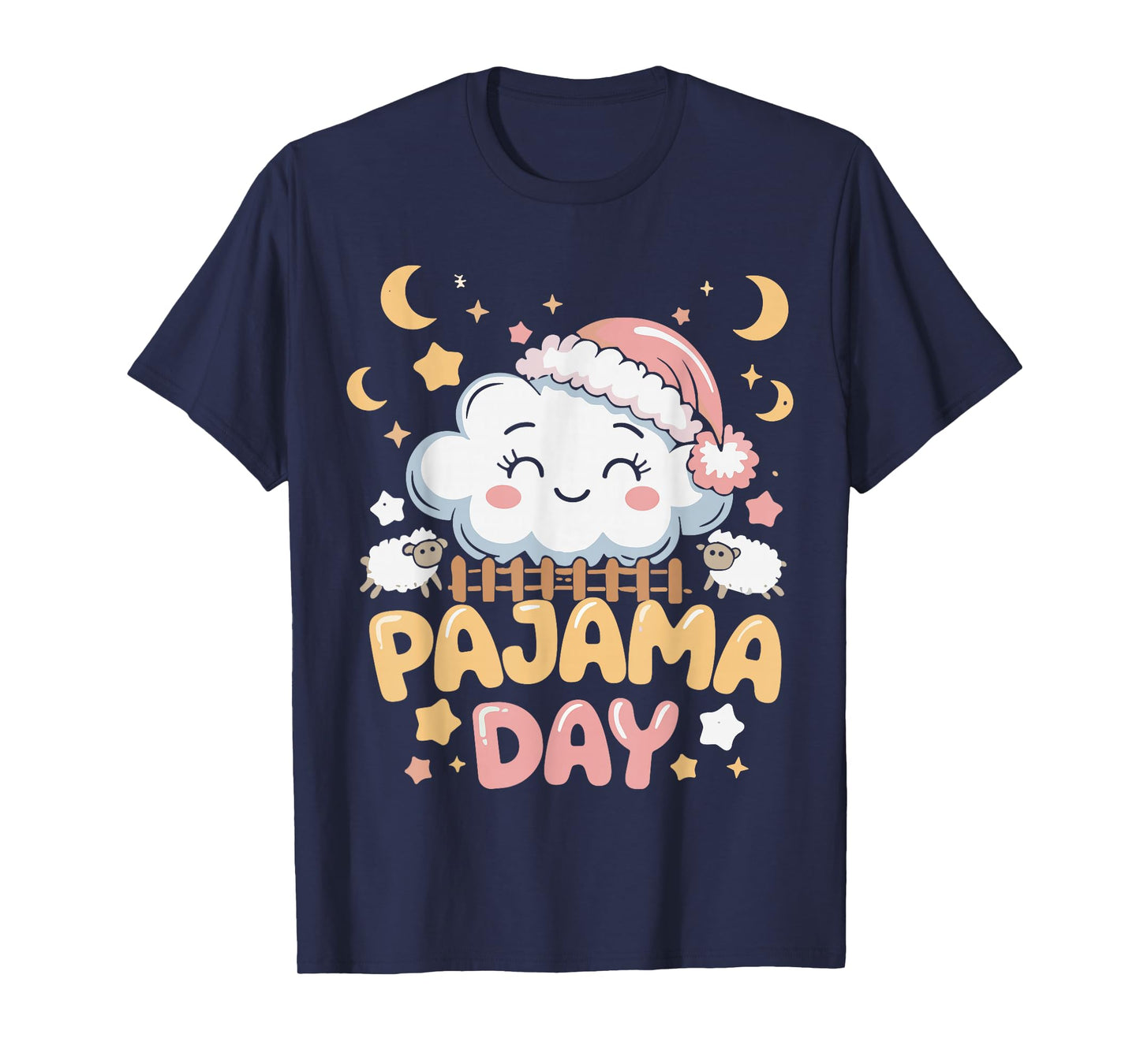 Teacher Pajama Day Shirt, Funny Cloud Sleepover School T-Shirt