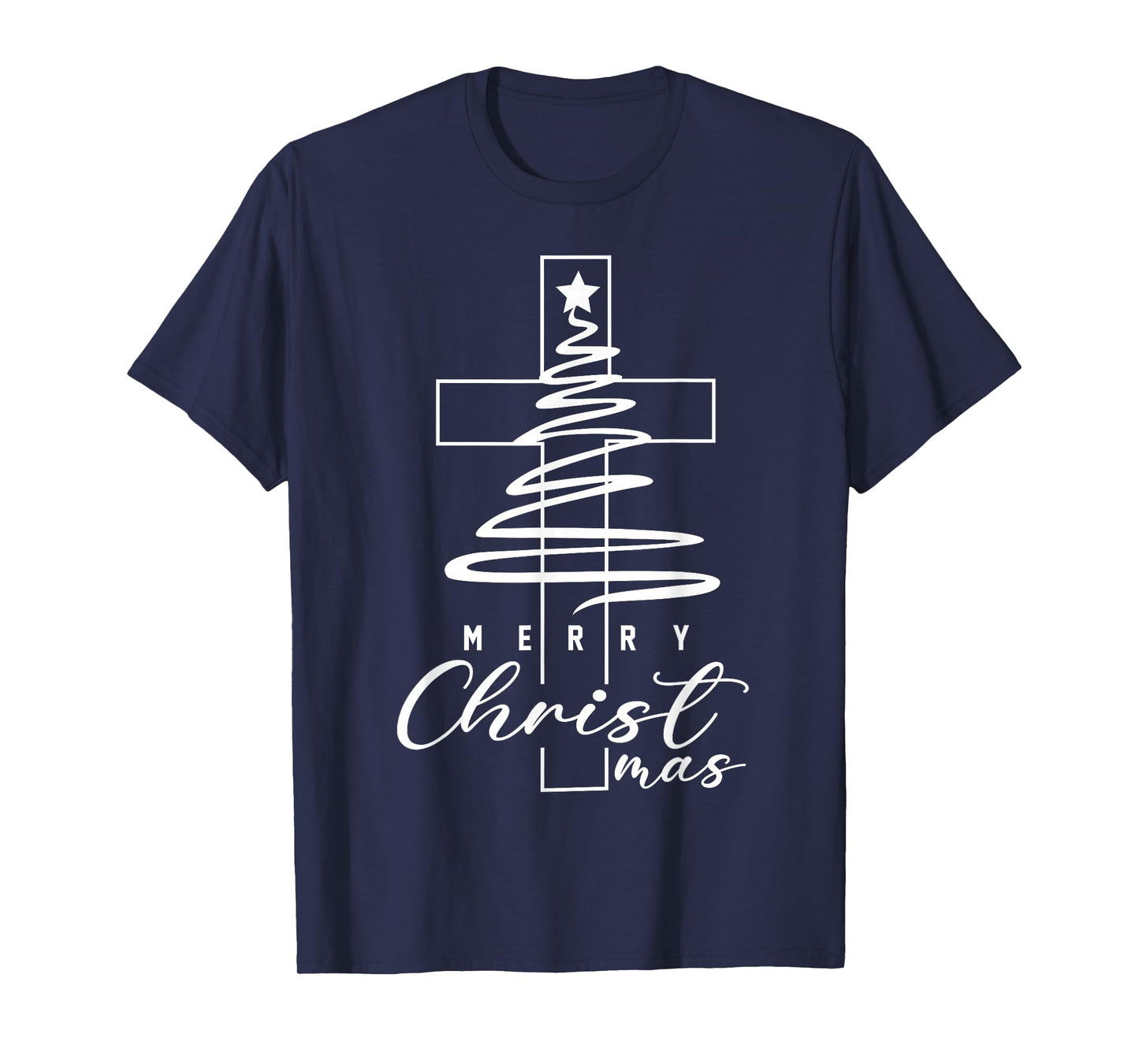 Merry Christmas Xmas Cross Christian Jesus Family Pajamas T-Shirt