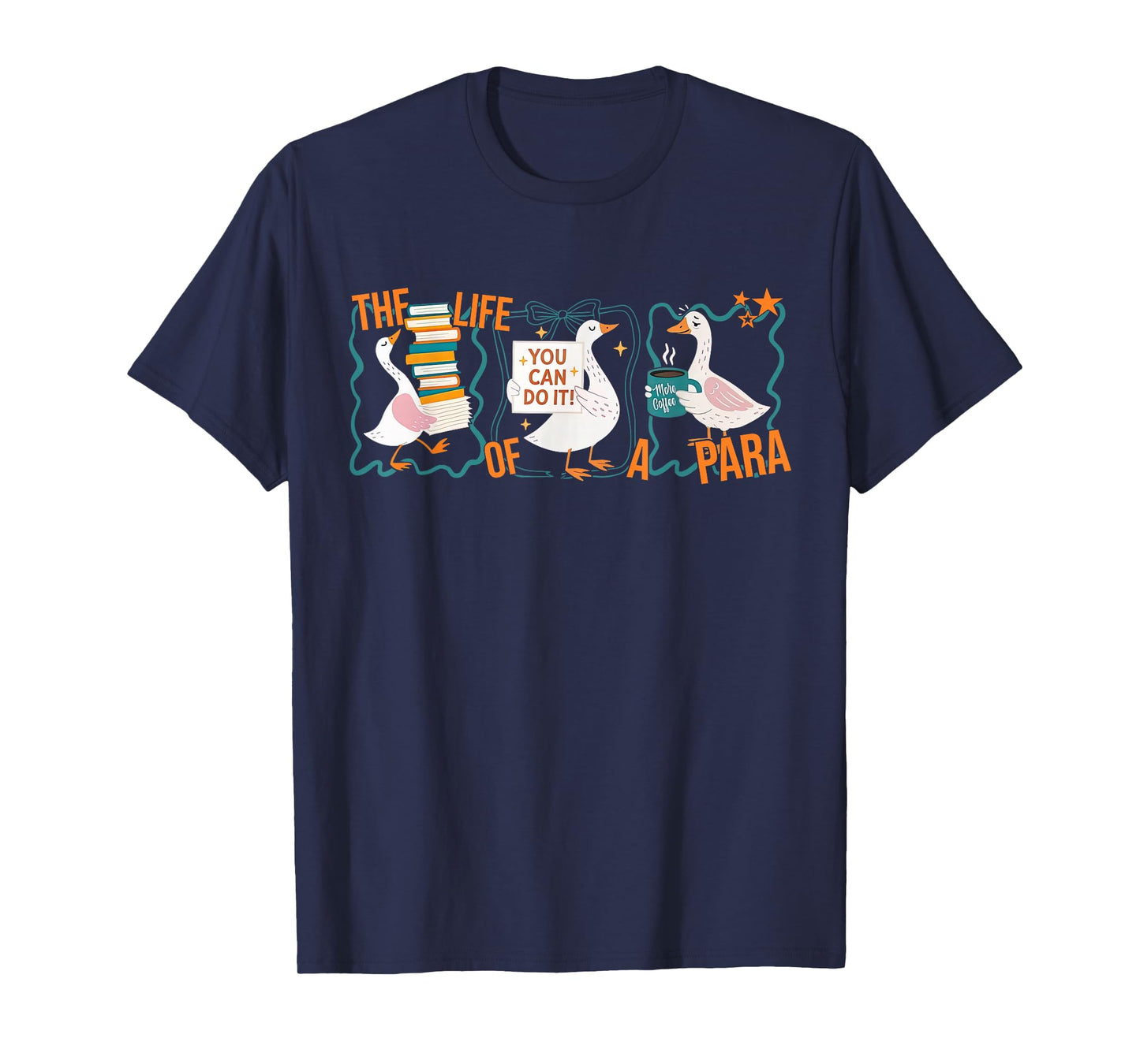 The Life of A para Professional Teachers Aide Silly Goose T-Shirt