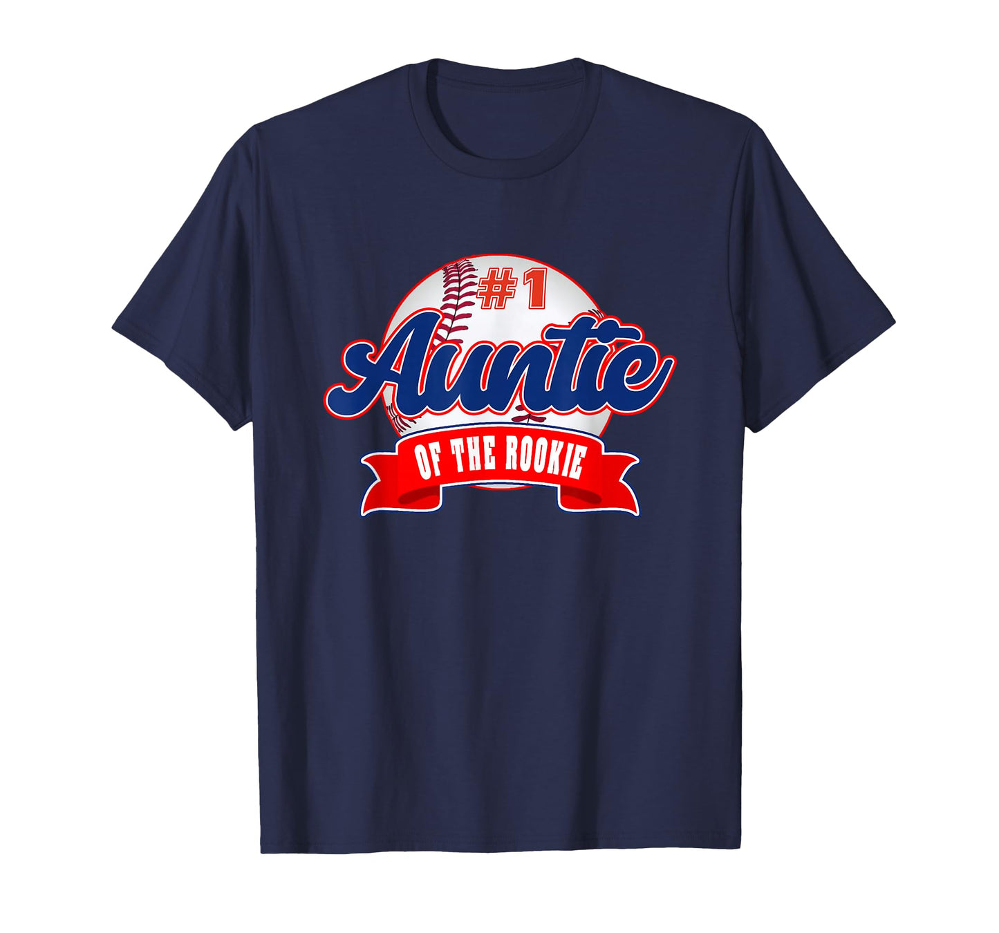 Auntie Rookie of Year 1st Birthday Baseball Theme Matching T-Shirt