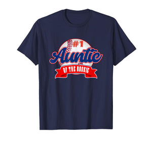 Auntie Rookie of Year 1st Birthday Baseball Theme Matching T-Shirt