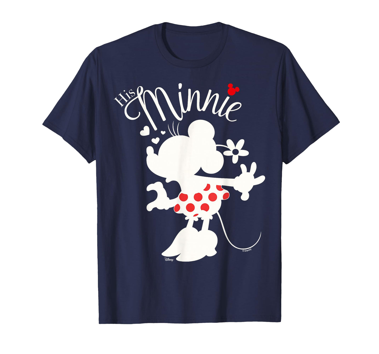 Disney Mickey and Friends His Minnie Silhouette Hearts T-Shirt