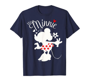 Disney Mickey and Friends His Minnie Silhouette Hearts T-Shirt