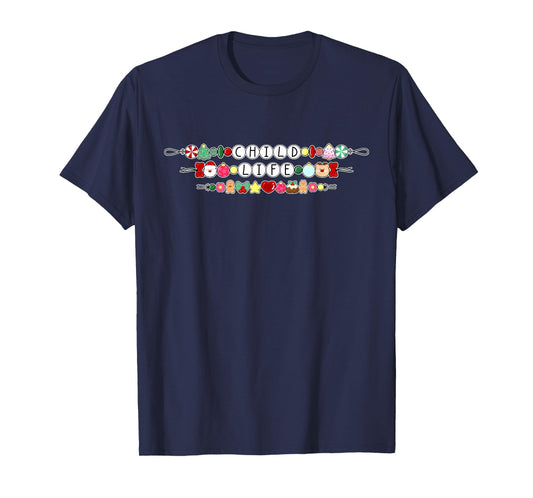 Bracelet Child Life Specialist Christmas CCLS Play Therapy T-Shirt
