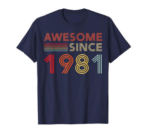 45 Birthday Decorations Men 45yr Awesome 1981 45th Birthday T-Shirt