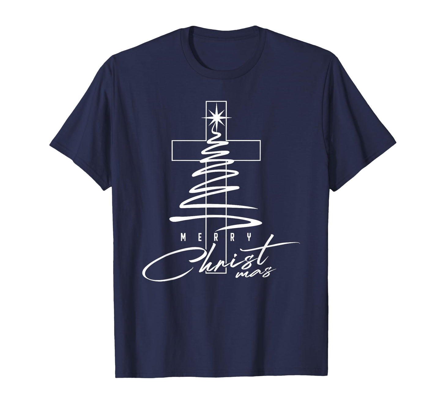 Merry Christmas Xmas Cross Christian Jesus Family Pajamas T-Shirt