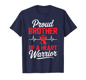 Proud Brother of a Heart Warrior Heart Disease Awareness T-Shirt