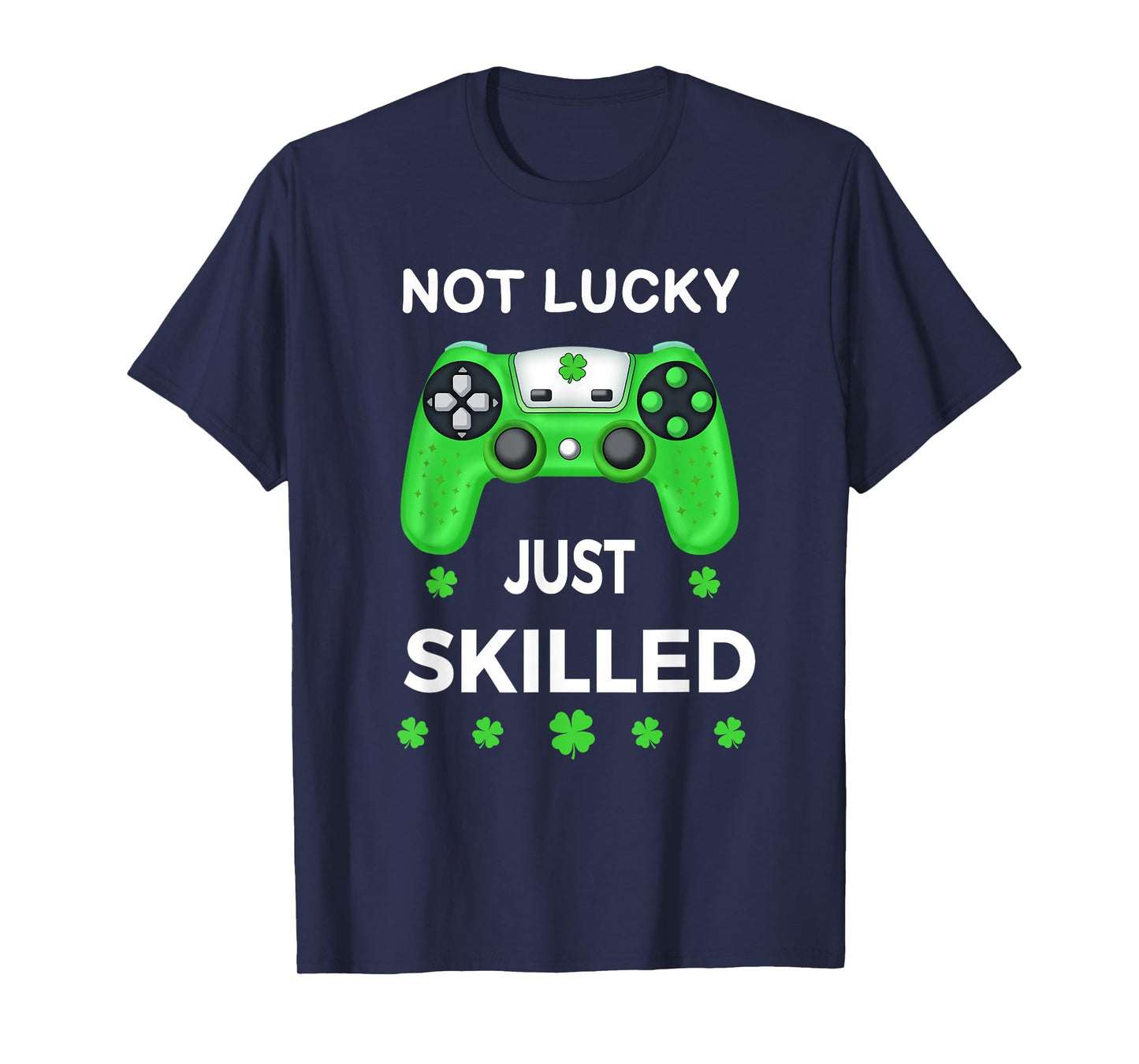 St Patricks Day Lucky Shamrock Gamer Irish Boys Kids Men T-Shirt