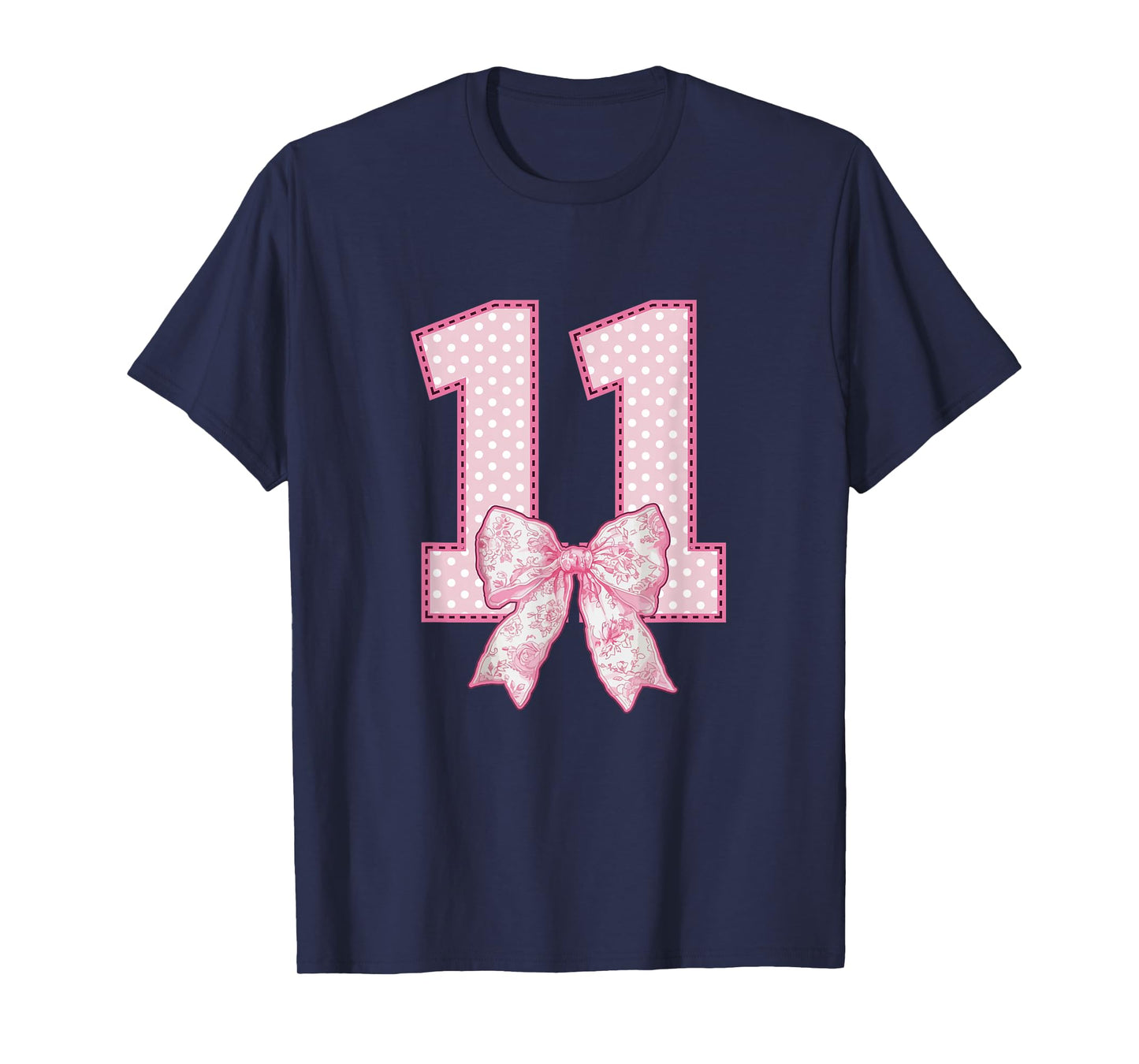 11th Birthday Shirt for Girls Coquette Bow 11 Year Old T-Shirt