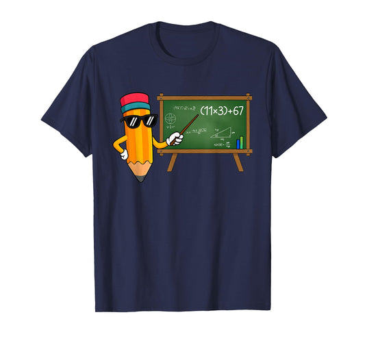 100 Days School Math Equation Do The Math 100 67 Pencil Meme T-Shirt