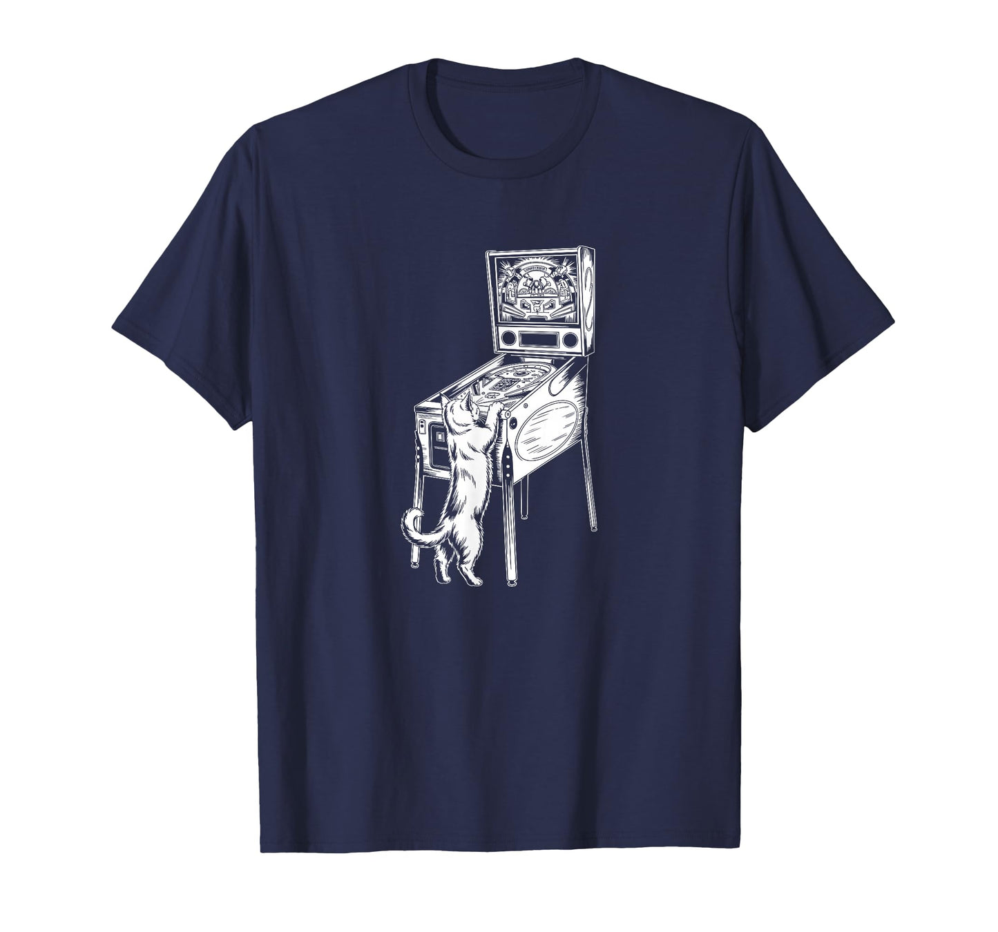 Pinball Player and Cat Lover, Arcade Gamer T-Shirt