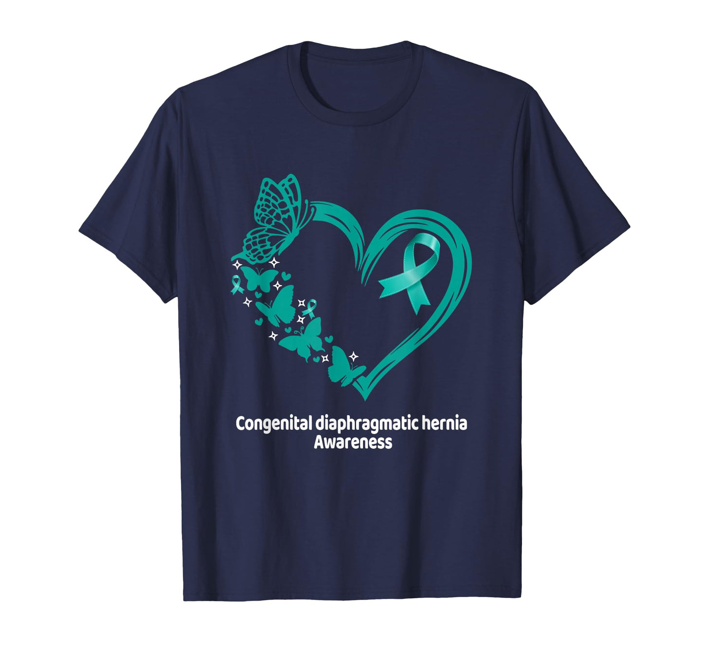 Congenital Diaphragmatic Hernia CDH Awareness Heart T-Shirt