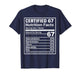 67 Meme Nutrition Facts Funny Six Seven Gen Alpha Slang T-Shirt