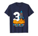 Kids Boys 3rd Birthday Rocket Ready to Take Off Three Years Old T-Shirt
