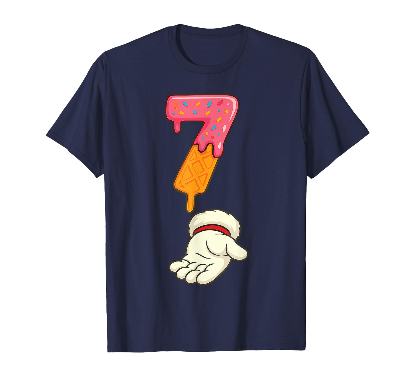 Matching Six Seven 6 7 Christmas Ice Cream Drip Xmas Santa T-Shirt