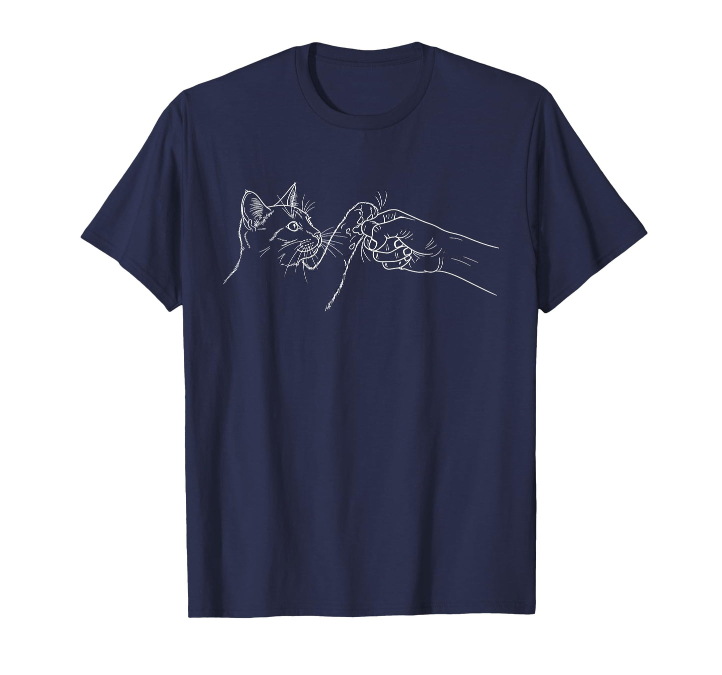 Funny Cat Punch Hand Friendship Fist Bump Cat Lovers T-Shirt