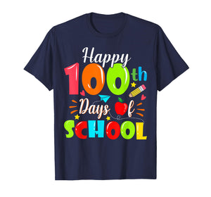 Happy 100th Day of School Funny Teachers Sudents Kids T-Shirt