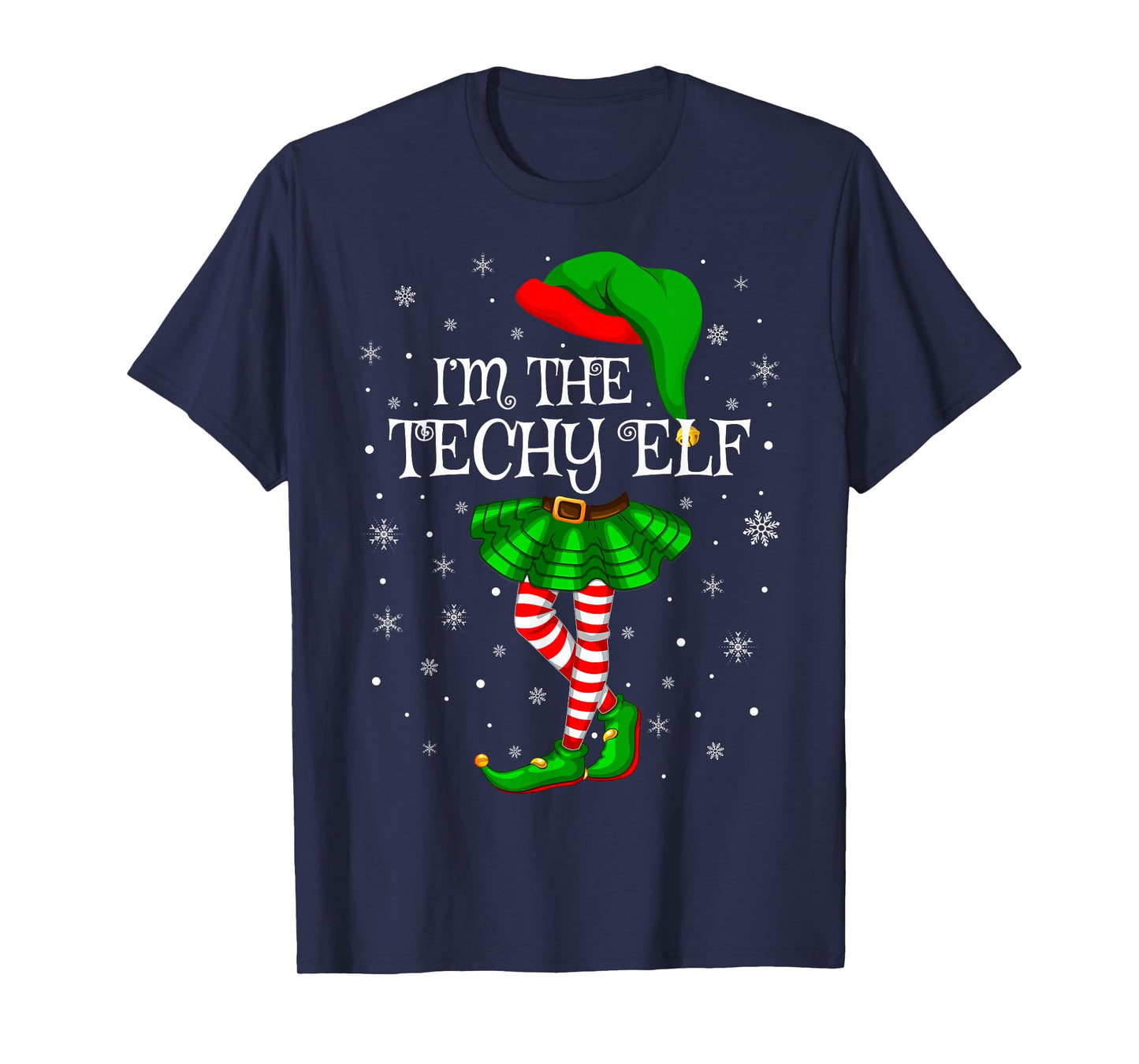 Techy Elf Christmas Family Group Women Girls Xmas Pajama T-Shirt