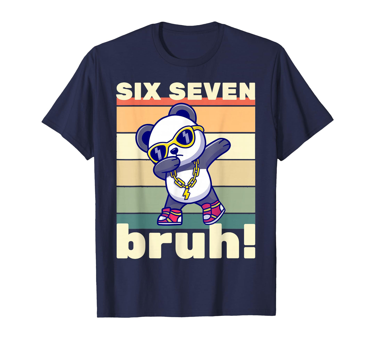 67 Meme Funny Six Seven Bruh Kids Boys Girls Dabbing Panda T-Shirt