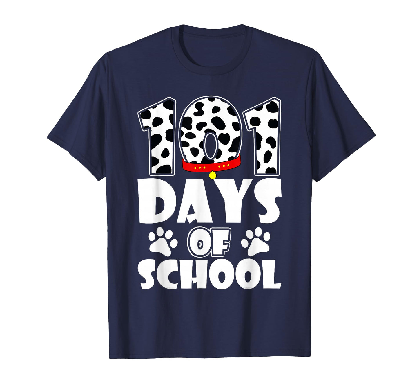Cute Dog Happy 101 Days School 100 Days Student Teacher T-Shirt