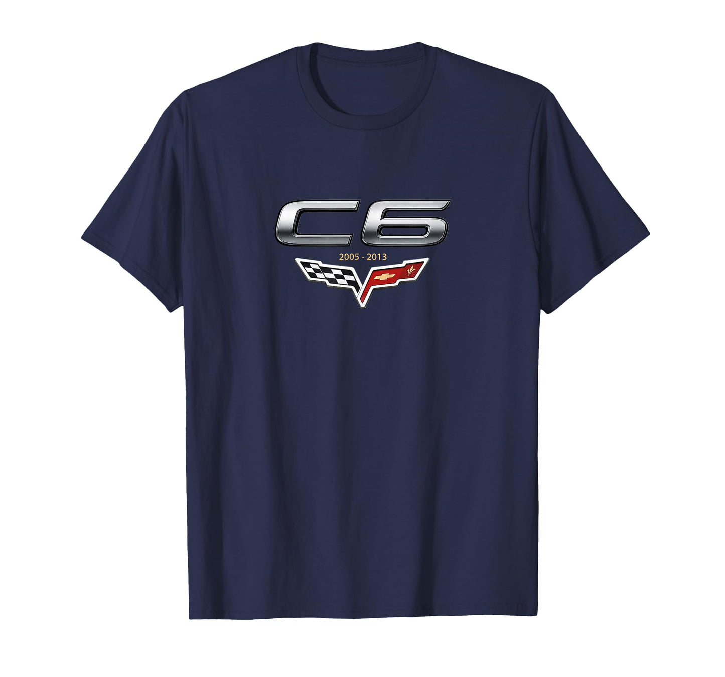Classic CAR C6 Vette Emblem 2005-2013 Sports CAR Flags Badge T-Shirt