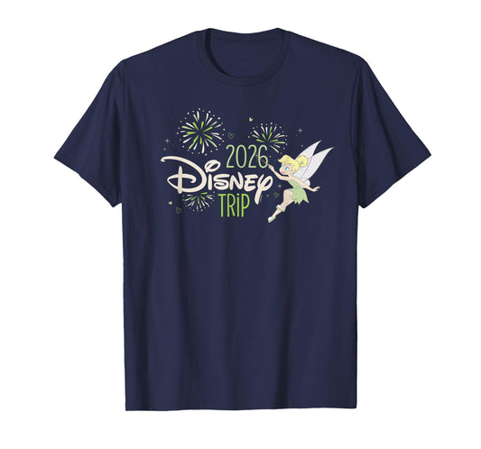 Disney Tinker Bell & Fireworks 2026 Disney Trip Vacation T-Shirt