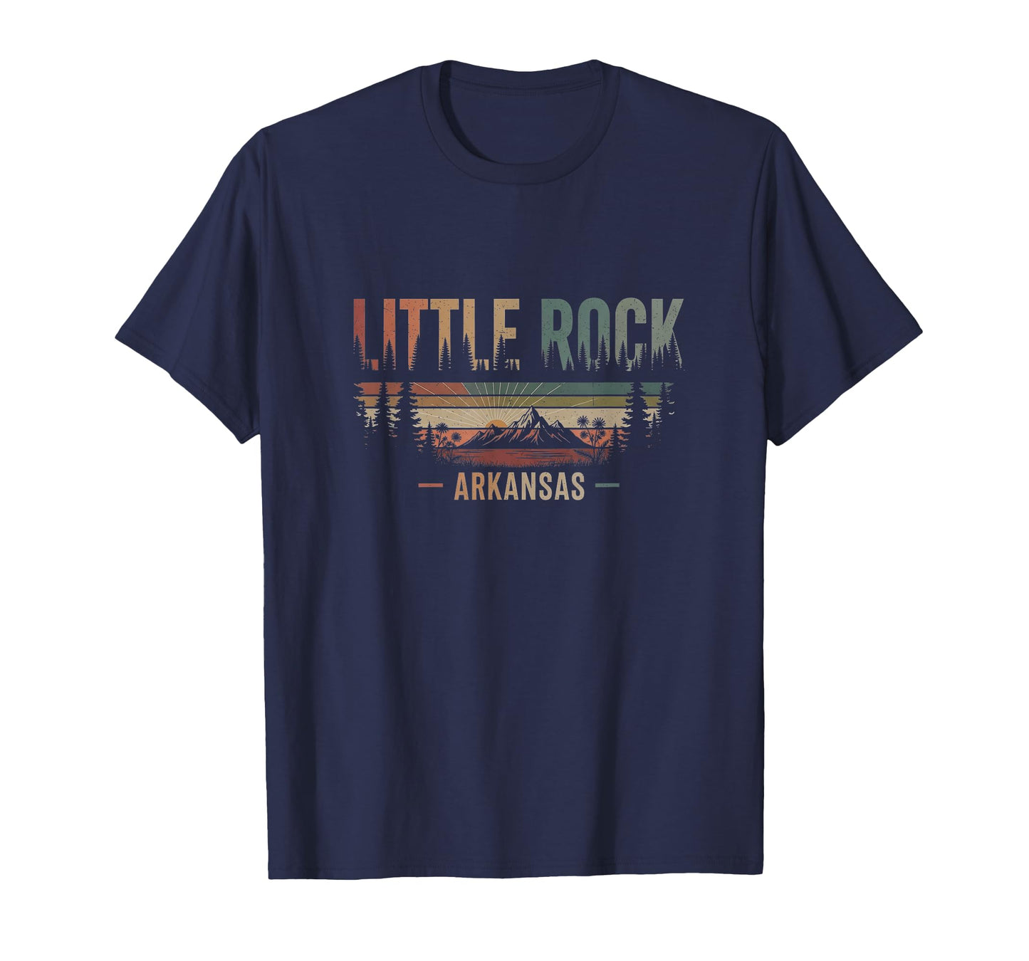 Retro Little Rock Arkansas Drawing Art Design T-Shirt