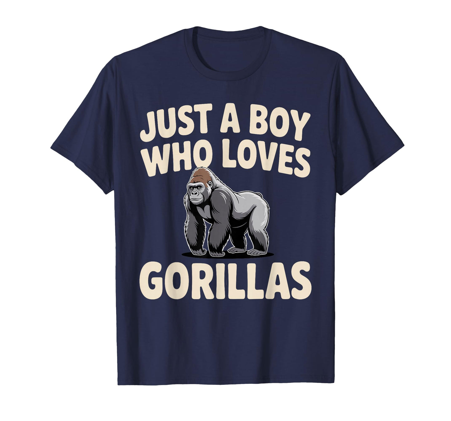 Gorilla Art for Boys Men Kids Ape Zoo Animal Gorilla Lover T-Shirt