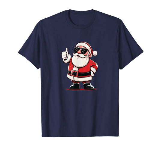 Awesome Thumb up Santa with Sunglasses for Boys and Girls T-Shirt