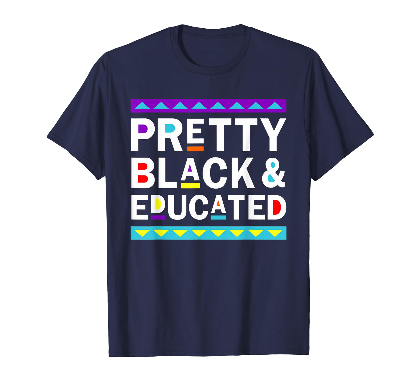Pretty Black and Educated Black African American Kids Women T-Shirt