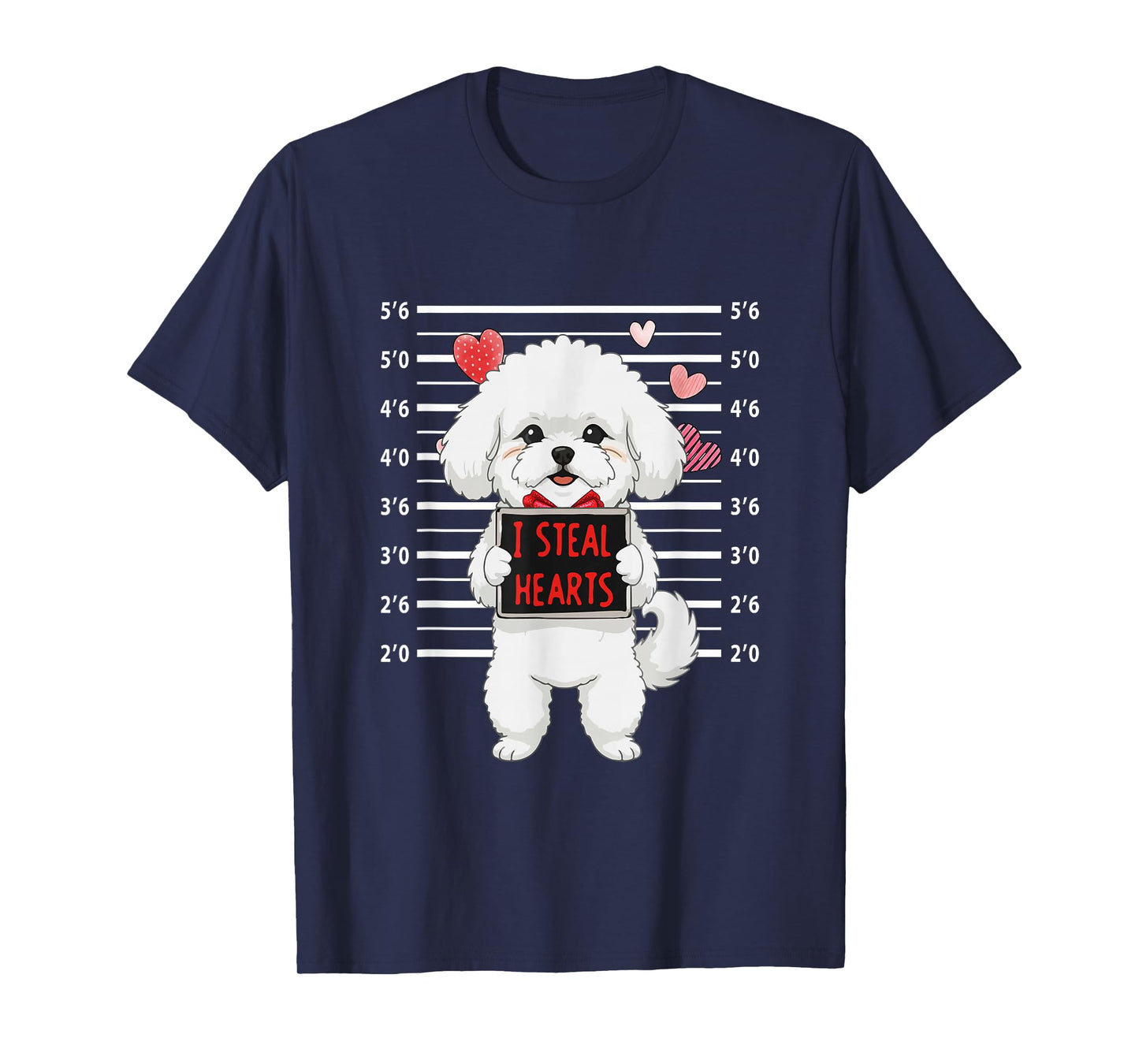 I Steal Cute Hearts Valentine's Day Bichon Frise Lover Owner T-Shirt