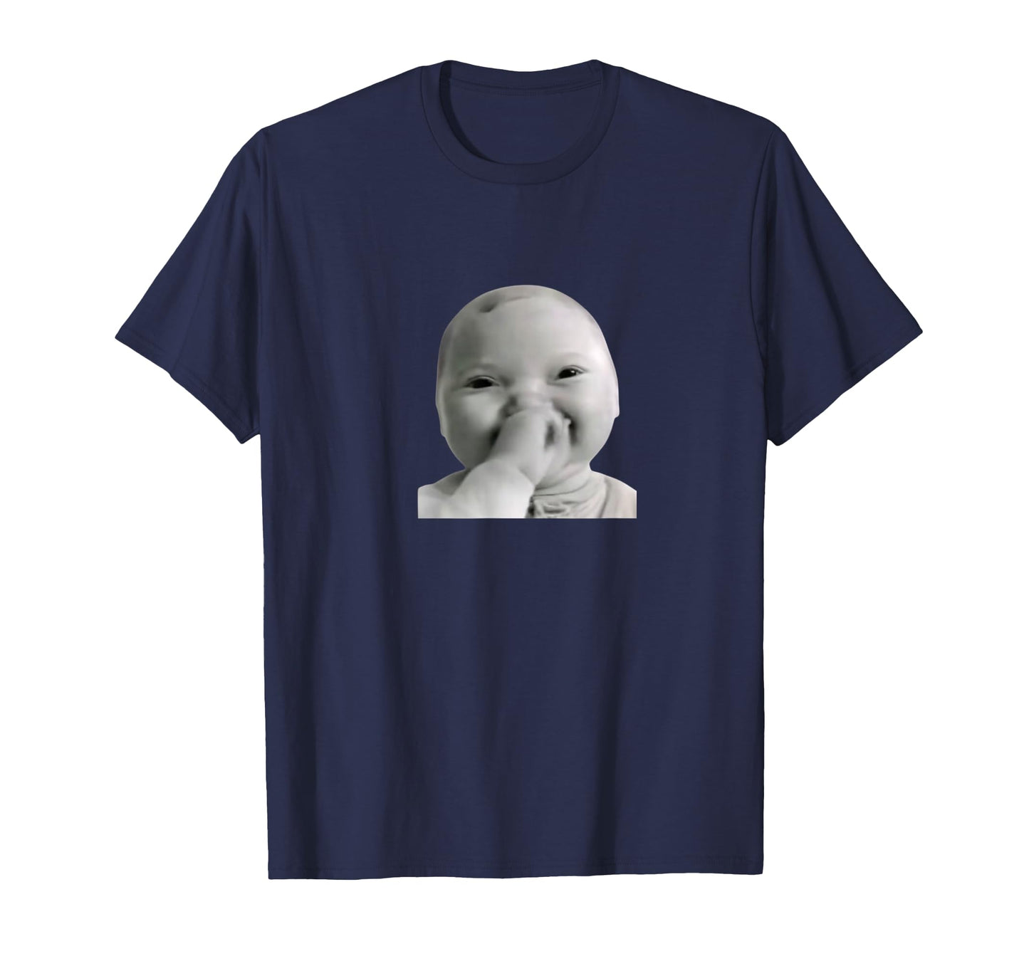 Baby Covering Mouth Funny Meme T-Shirt