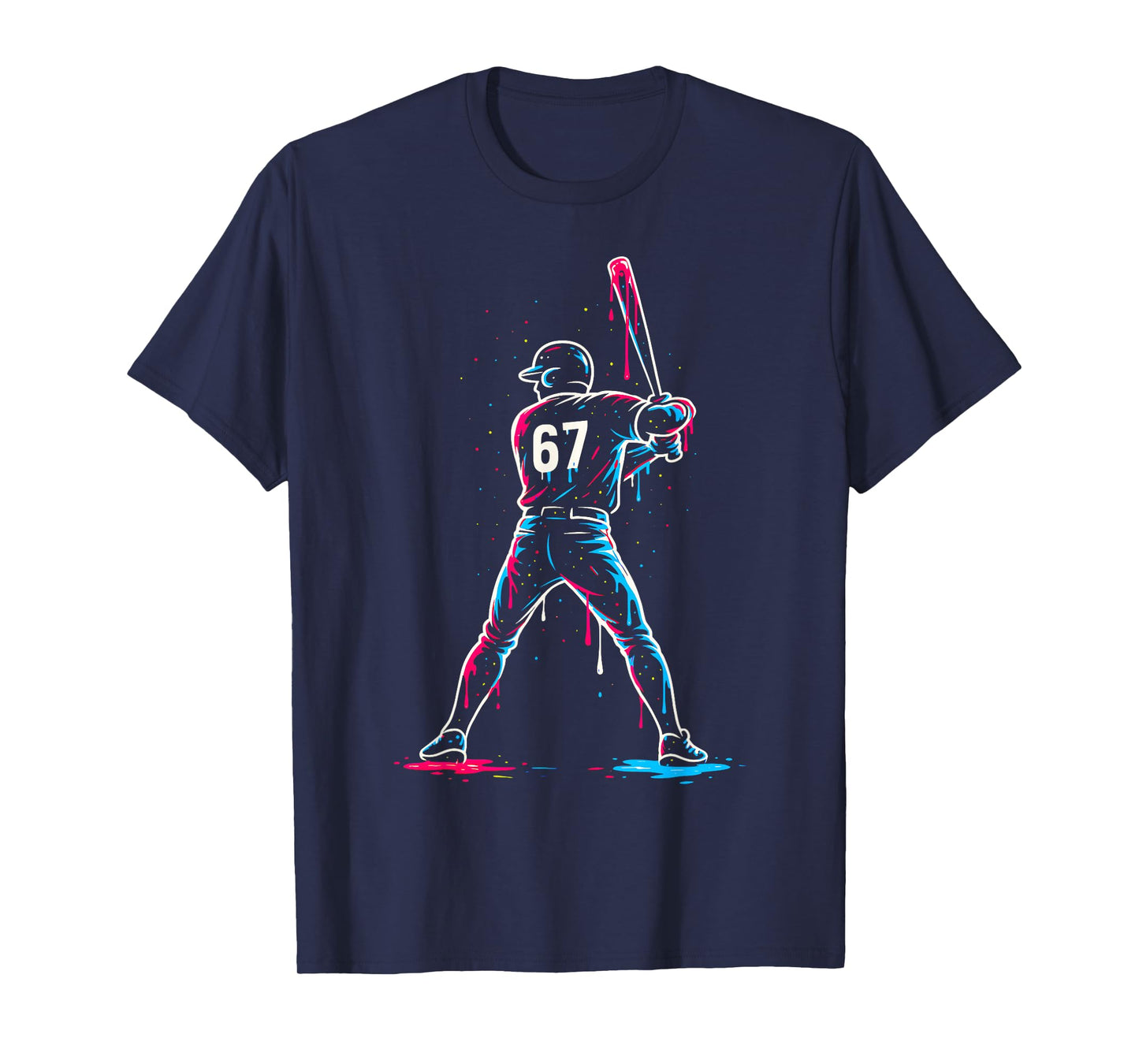 Baseball Drip 6 7 Number 67 Six Seven Meme Mens Boys Kids T-Shirt