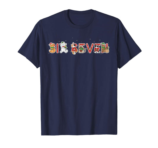 Six Seven Funny Christmas Cats Ugly Sweater 67 Meme T-Shirt