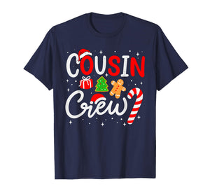 Christmas Cousin Crew Candy Cane Family Matching Holiday T-Shirt