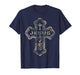 Vintage Camo Jesus Saves Cross Subtle Christian Religious T-Shirt