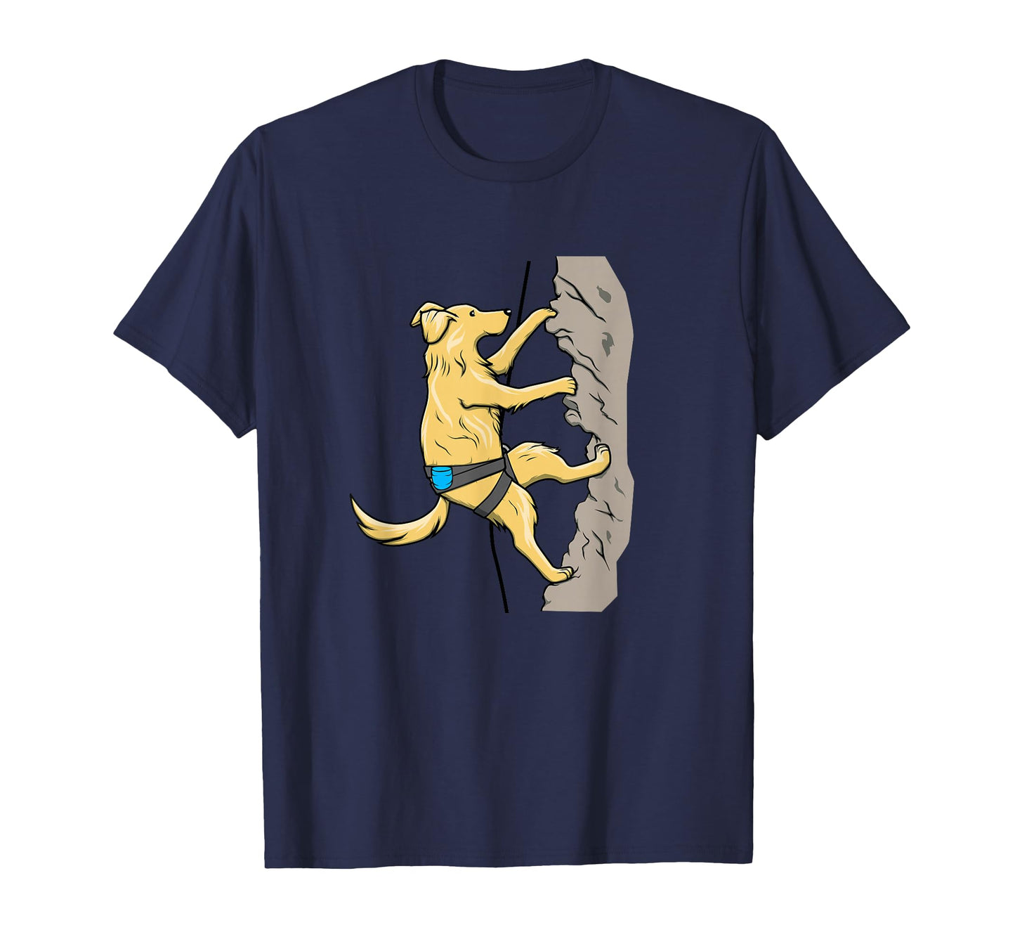 Adventurous Dog Rock Climbing Graphic | Outdoor Boulder T-Shirt