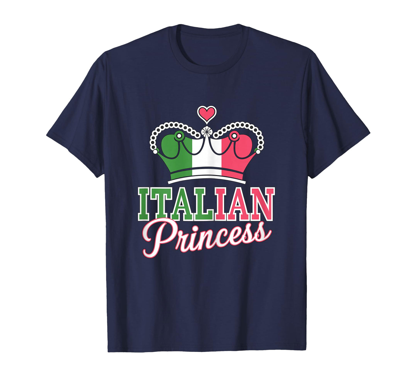 Italian Princess Italy Flag Girl T-Shirt