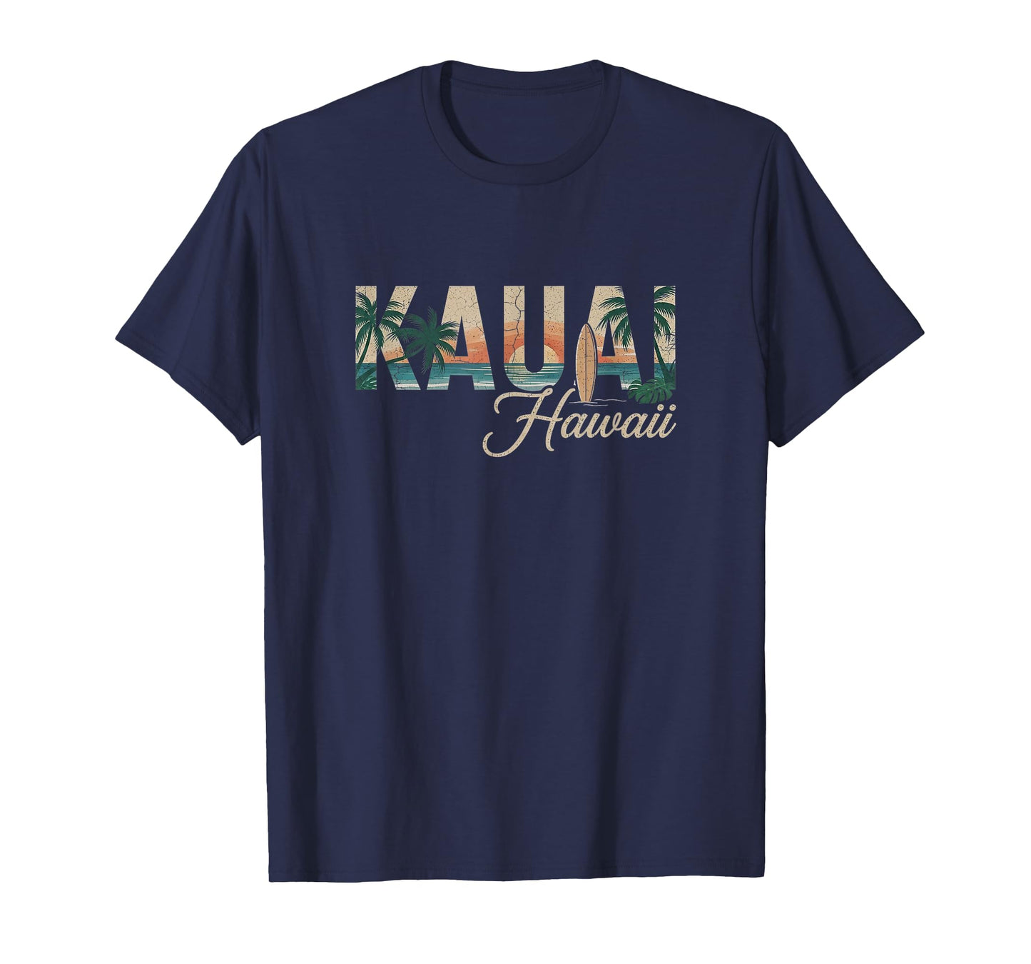 Retro Kauai Hawaii Hawaiian Design T-Shirt