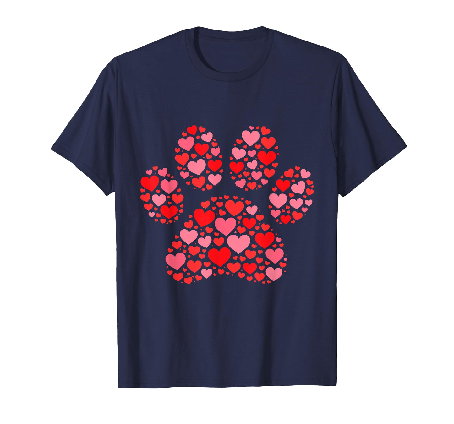 Valentines Day Cat Paw Print Cute T-Shirt