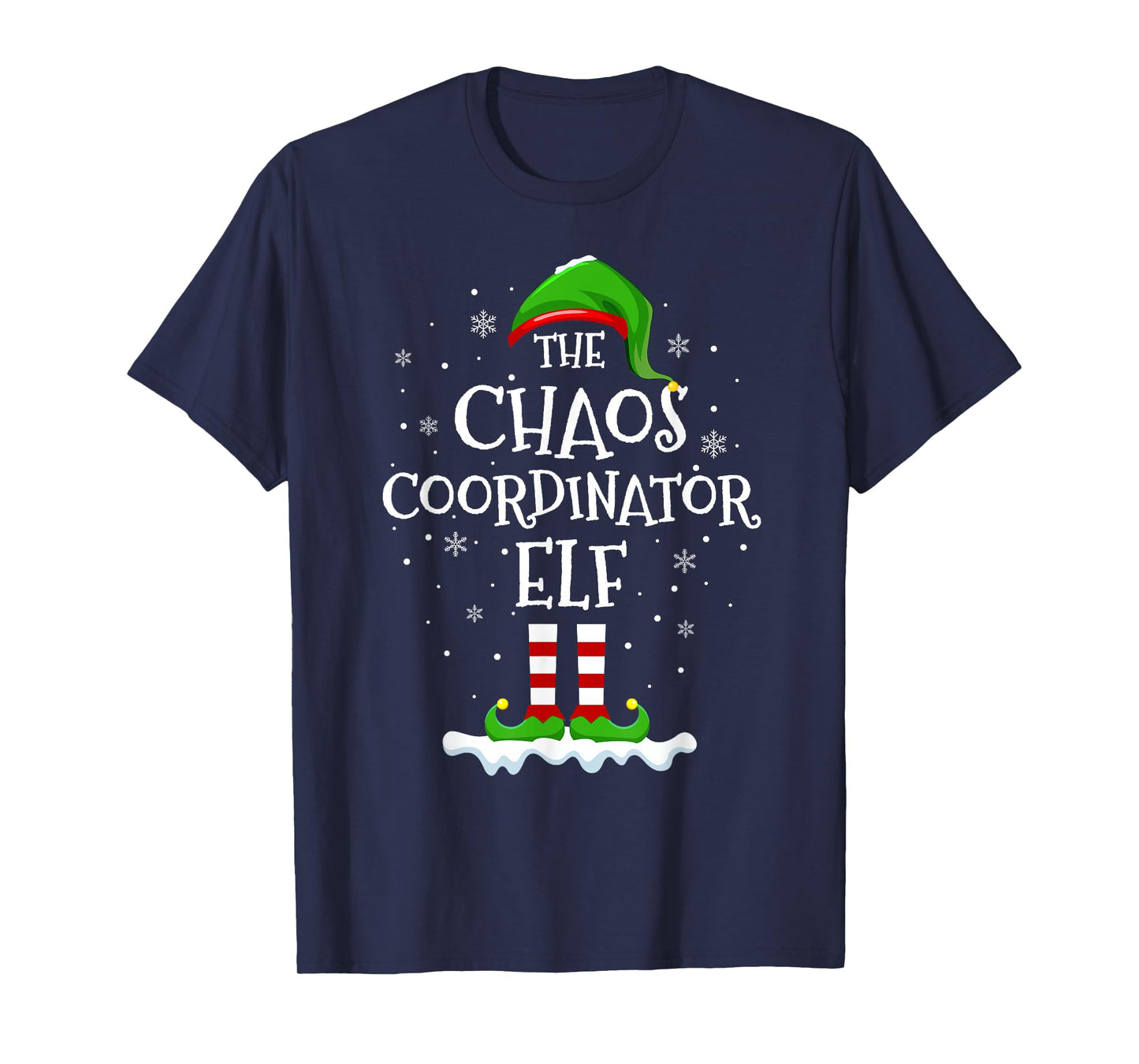 Chaos Coordinator Elf Squad Family Matching Christmas Elf T-Shirt