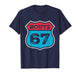 Vintage Route 67 Six Seven Meme 67th Birthday 80s 70s T-Shirt